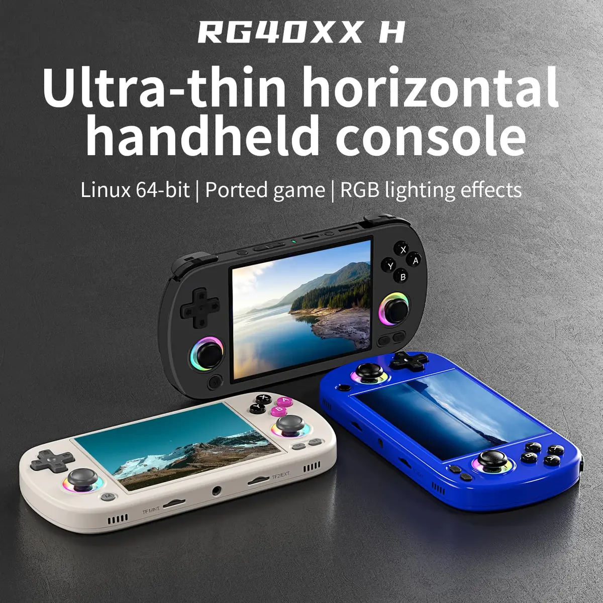 Doriteney RG40XXH Retro Handheld Game Console 4.0-inch IPS Screen Linux System 64GB | 5000+ Games RGB Lighting - view 8