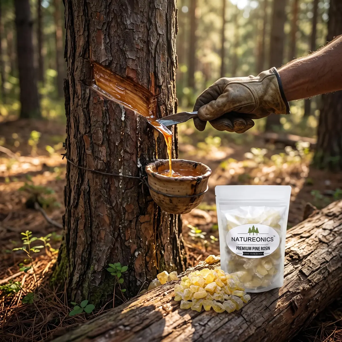 Natureonics Pine Rosin 1 Lb | Natural Pine Resin for Beeswax Wraps, Dancers & DIY Projects - view 5