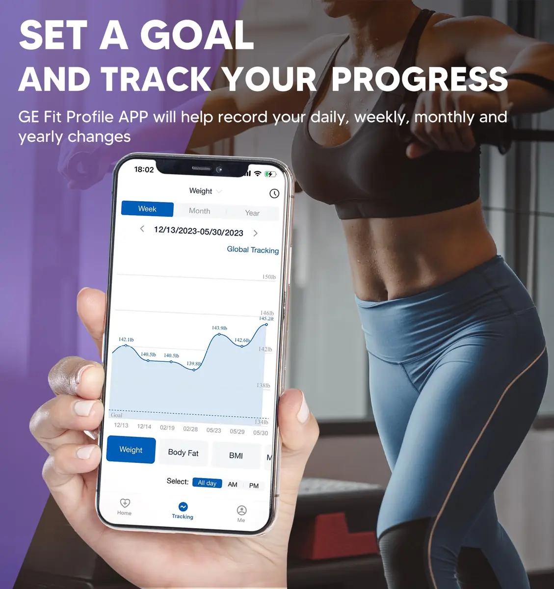 GE Smart Body Composition Analyzer Scale 2.05 kg (4.5 lb) | 50+ Metrics with FDA Approved Technology - view 7