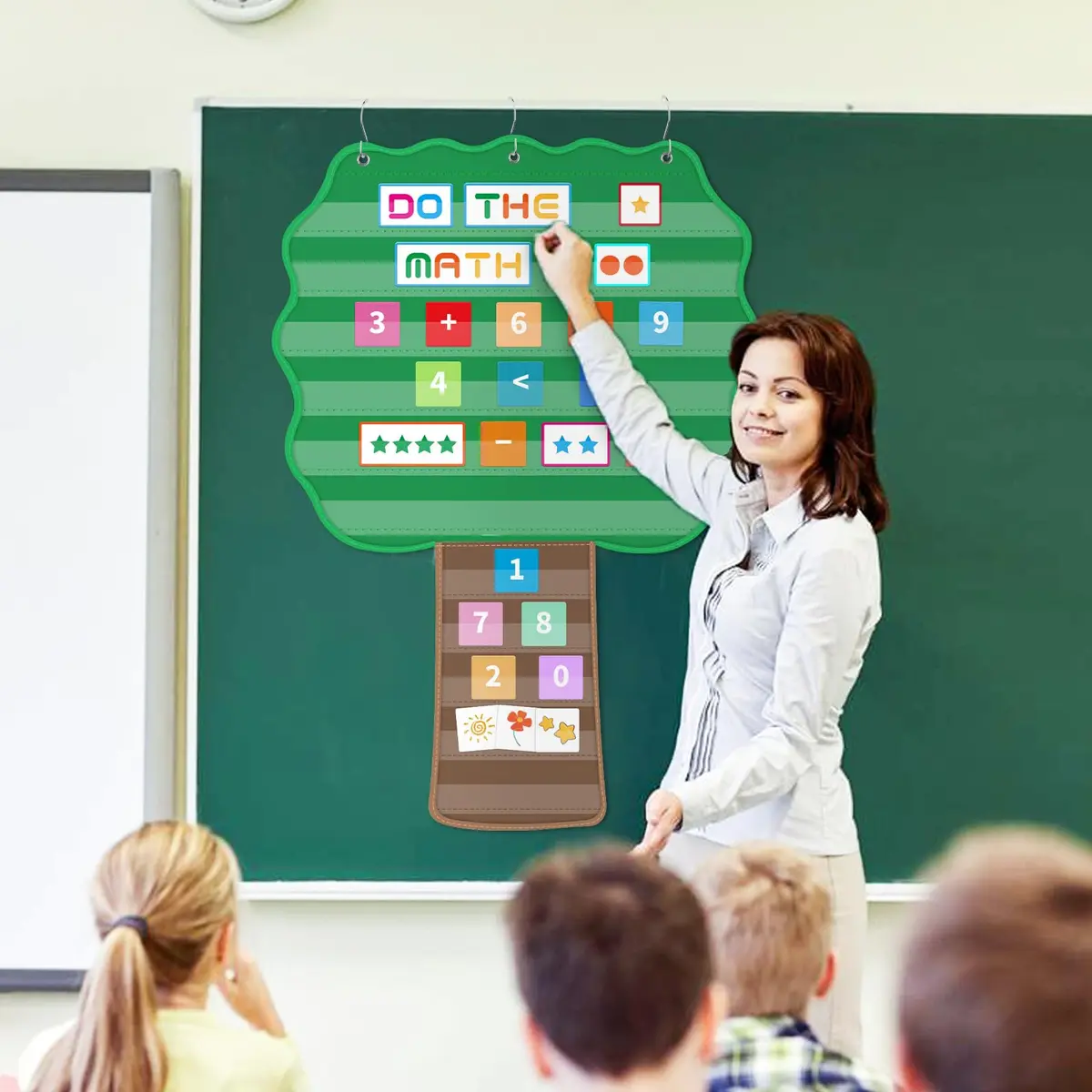 ALSLEA Large Hanging Pocket Chart 107cm x 73cm (42"x 28 ¾") | 11 Pockets for Classroom Organization - view 4