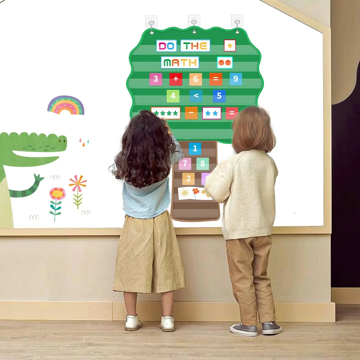 ALSLEA Large Hanging Pocket Chart 107cm x 73cm (42"x 28 ¾") | 11 Pockets for Classroom Organization - view 7
