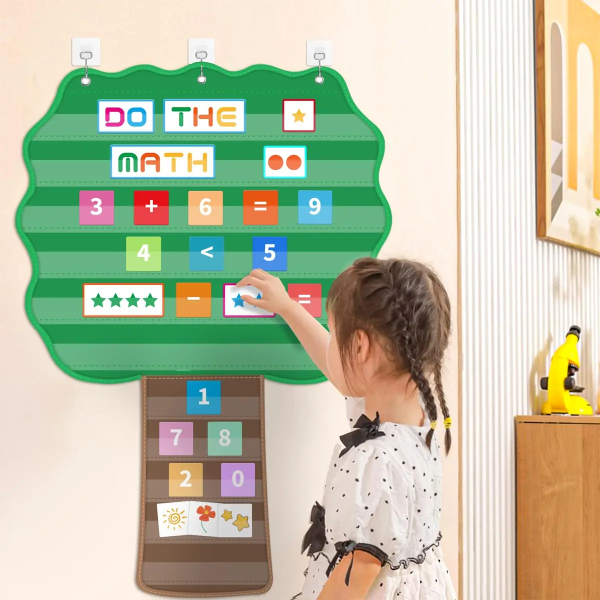 ALSLEA Large Hanging Pocket Chart 107cm x 73cm (42"x 28 ¾") | 11 Pockets for Classroom Organization - view 2