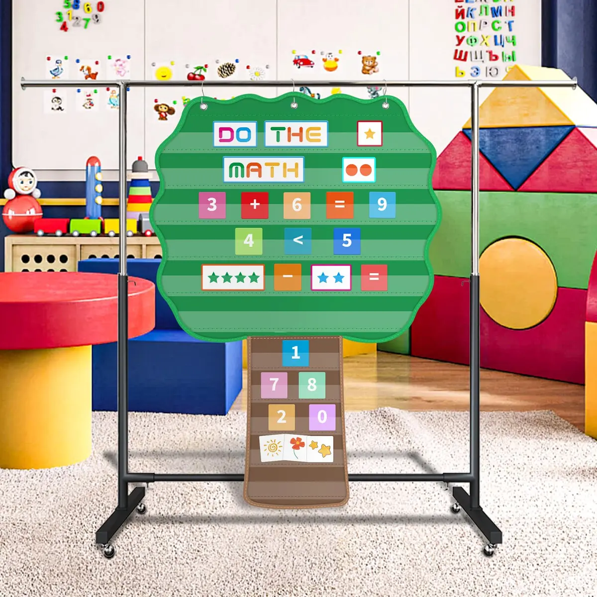 ALSLEA Large Hanging Pocket Chart 107cm x 73cm (42"x 28 ¾") | 11 Pockets for Classroom Organization - view 3