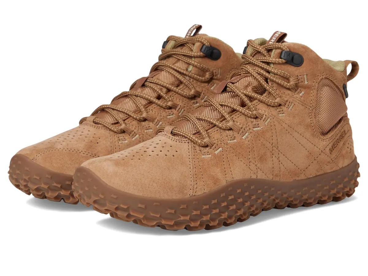 Merrell Wrapt Mid WP Shoes for Women | Barefoot Fit, Water-Resistant, Tobacco (5.5 US) - main product image