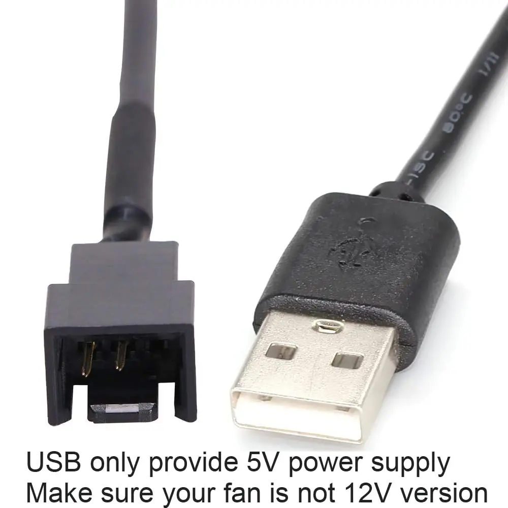 Gebildet 3pcs USB to 3pin/4pin PWM 5V USB Sleeve Fan Power Adapter Cable with USB Fan Governor Speed Control Knob ON/Off Switch | 12-inch copper cable - view 5