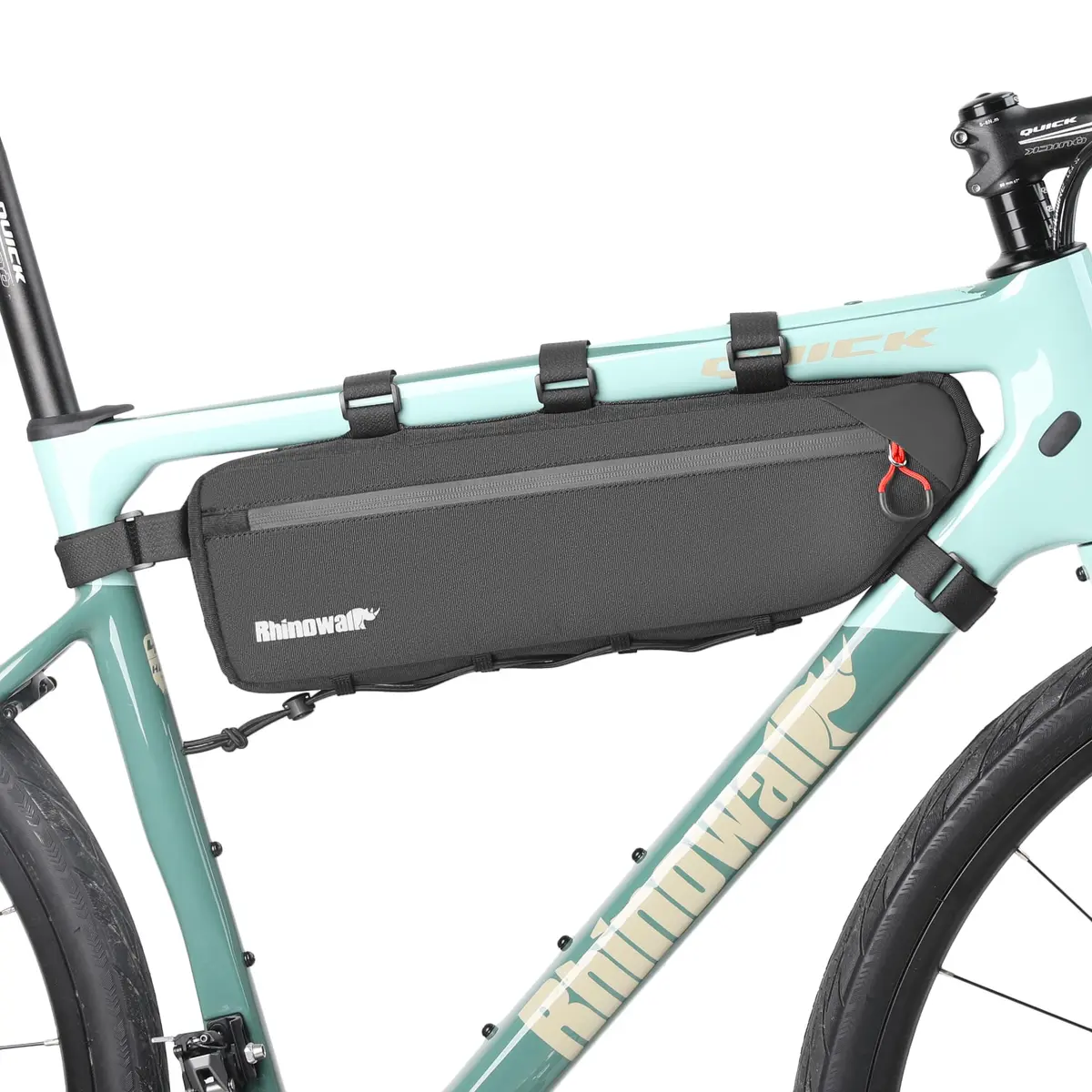 Rhinowalk Bike Frame Bag Waterproof Triangle Bicycle Under Top Tube Pouch 2.1L (Black) - main product image