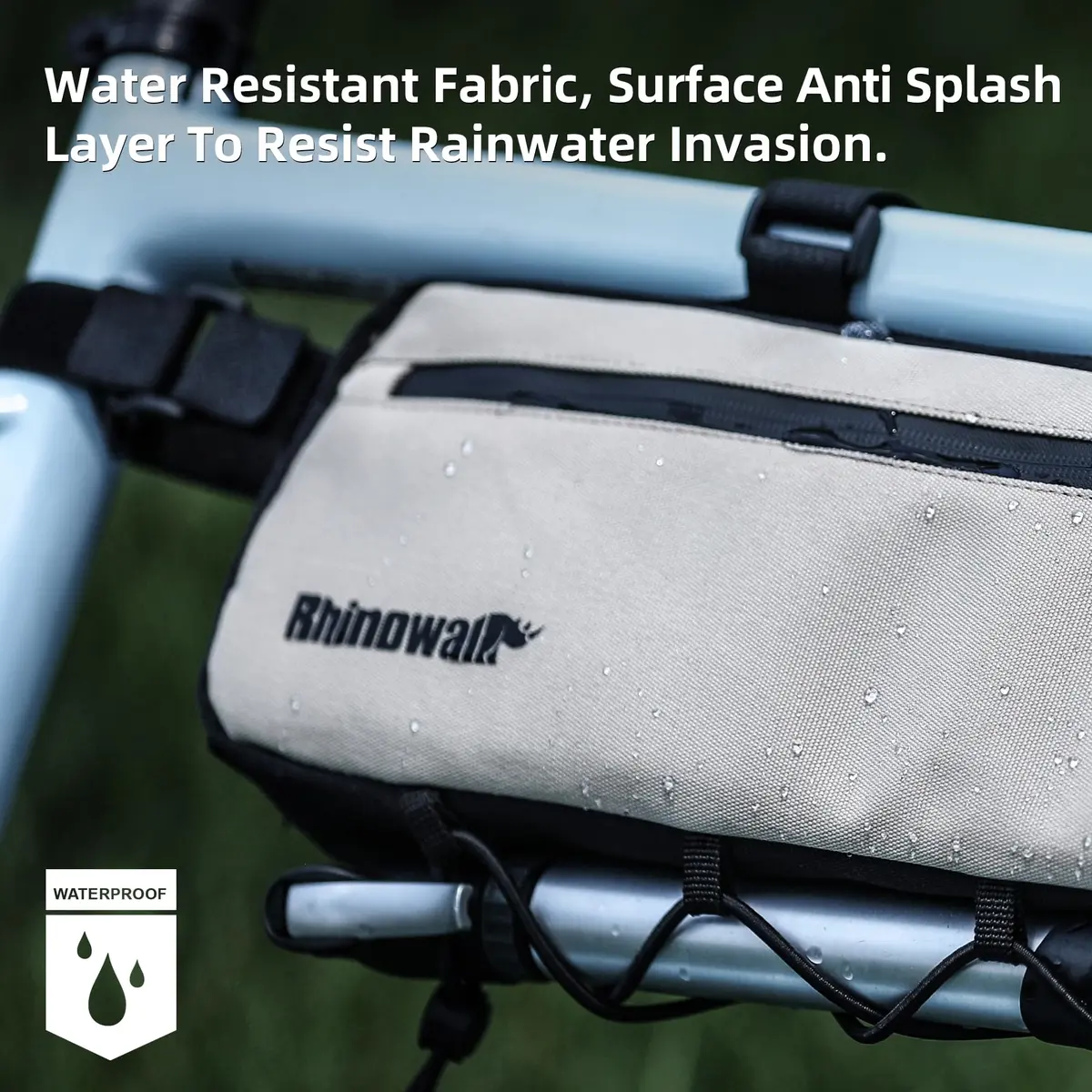 Rhinowalk Bike Frame Bag Waterproof Triangle Bicycle Under Top Tube Pouch 2.1L (Black) - view 6