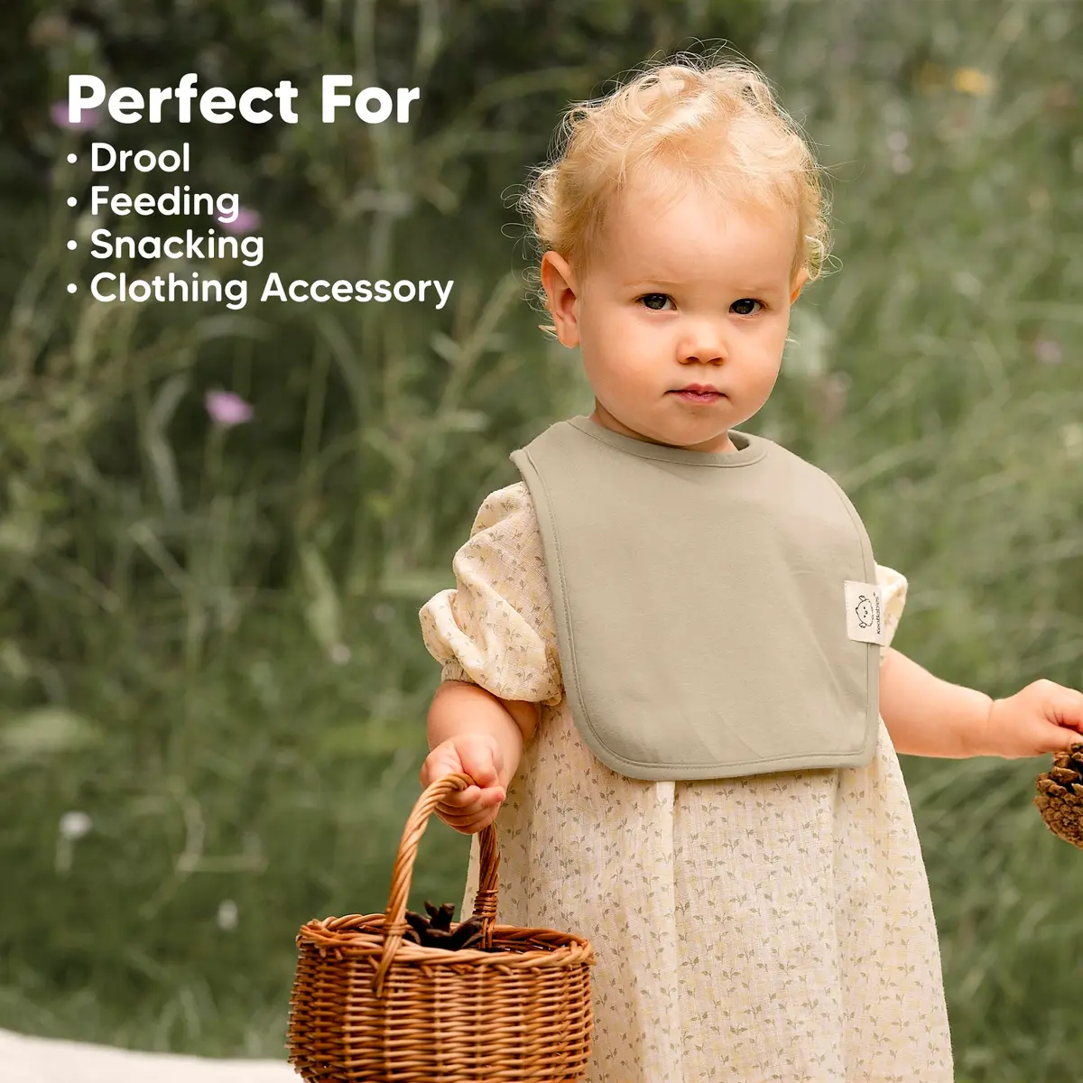 KeaBabies Organic Baby Bibs 8-Pack Dew | Ultra-Absorbent Cotton, Adjustable Nickel-Free Snaps - view 8