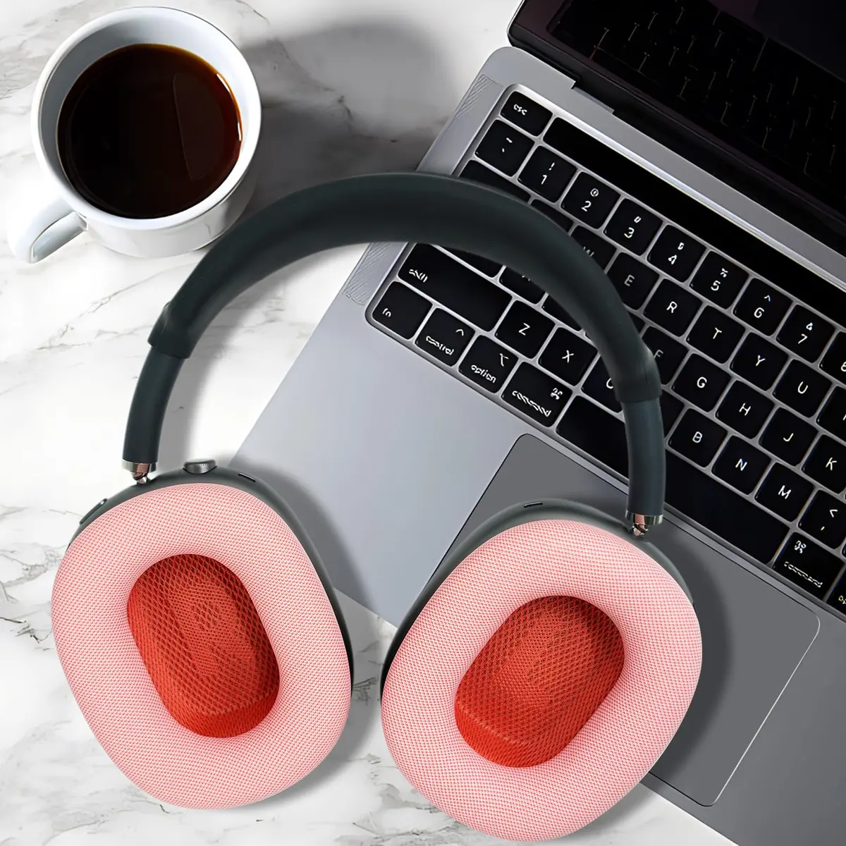 GEVO Pink Replacement Ear Cushions for AirPods Max 1 & 2 Headphones | Memory Foam & Magnetic Attachment - view 7