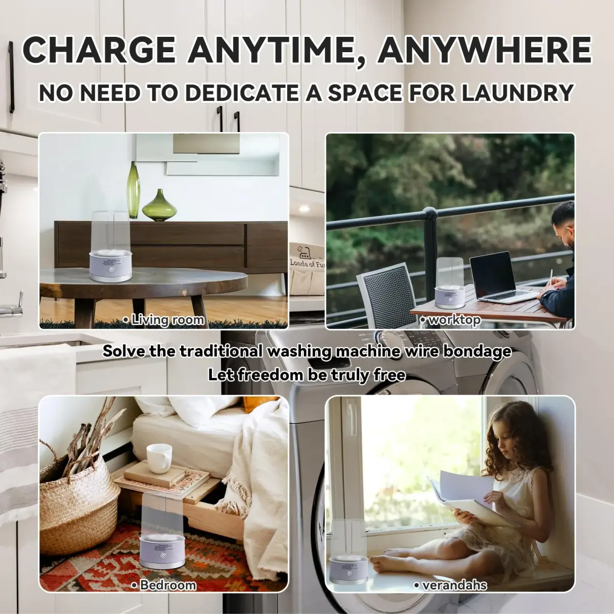 SUNHAIXIA Portable Mini Washing Machine | 1L Purple Washer | Compact Deep Cleans Underwear, Baby Clothes, Small Laundry - view 4