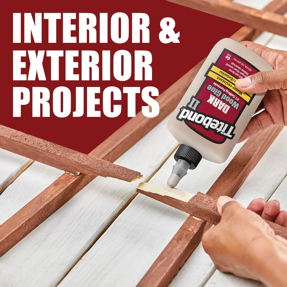 Titebond Liquid Bonding Adhesive 8 oz | Cross-Linking Polyvinyl Acetate for Dark Wood - view 5