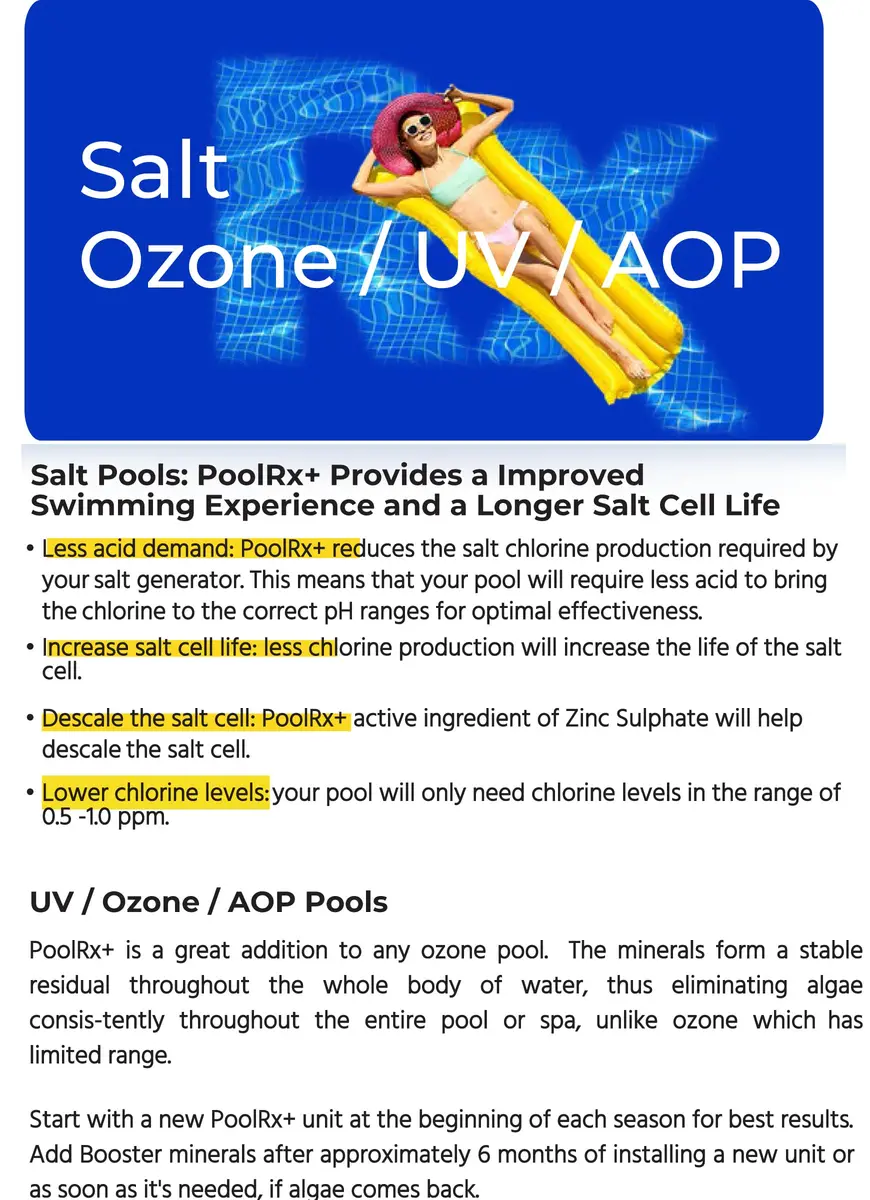 poolrx PoolRx+ Mineral Algaecide Unit | Up to 6-Month Algae Control for 5K-7.5K Gallons - view 7