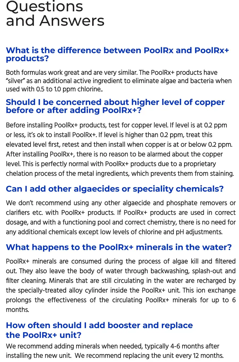 poolrx PoolRx+ Mineral Algaecide Unit | Up to 6-Month Algae Control for 5K-7.5K Gallons - view 8