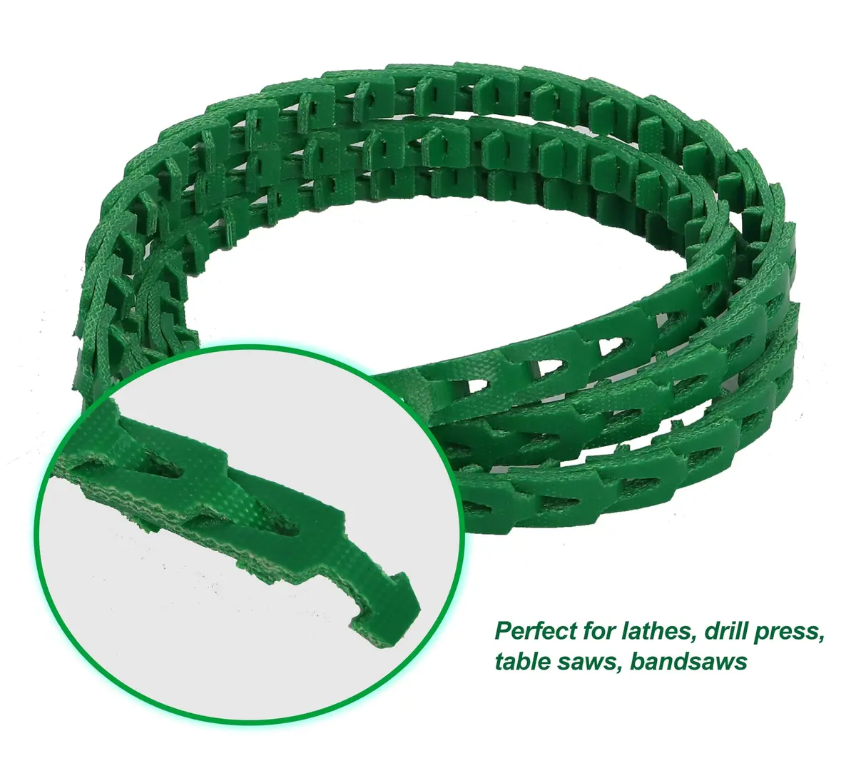 Poweka Adjustable Link V-Belt 120" (304.8 cm) | Easy Install, Vibration-Free, USA-Sourced - view 2