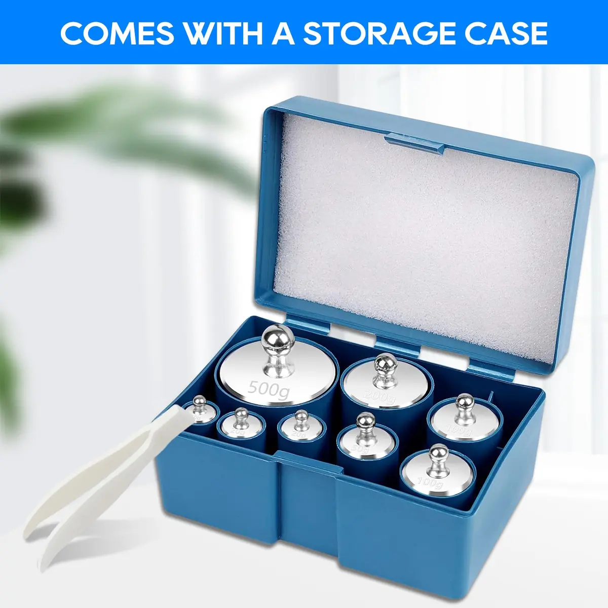 UCEC Calibration Weight Set 1000g with Case and Tweezers | Precision Measuring for Digital Scales - view 5