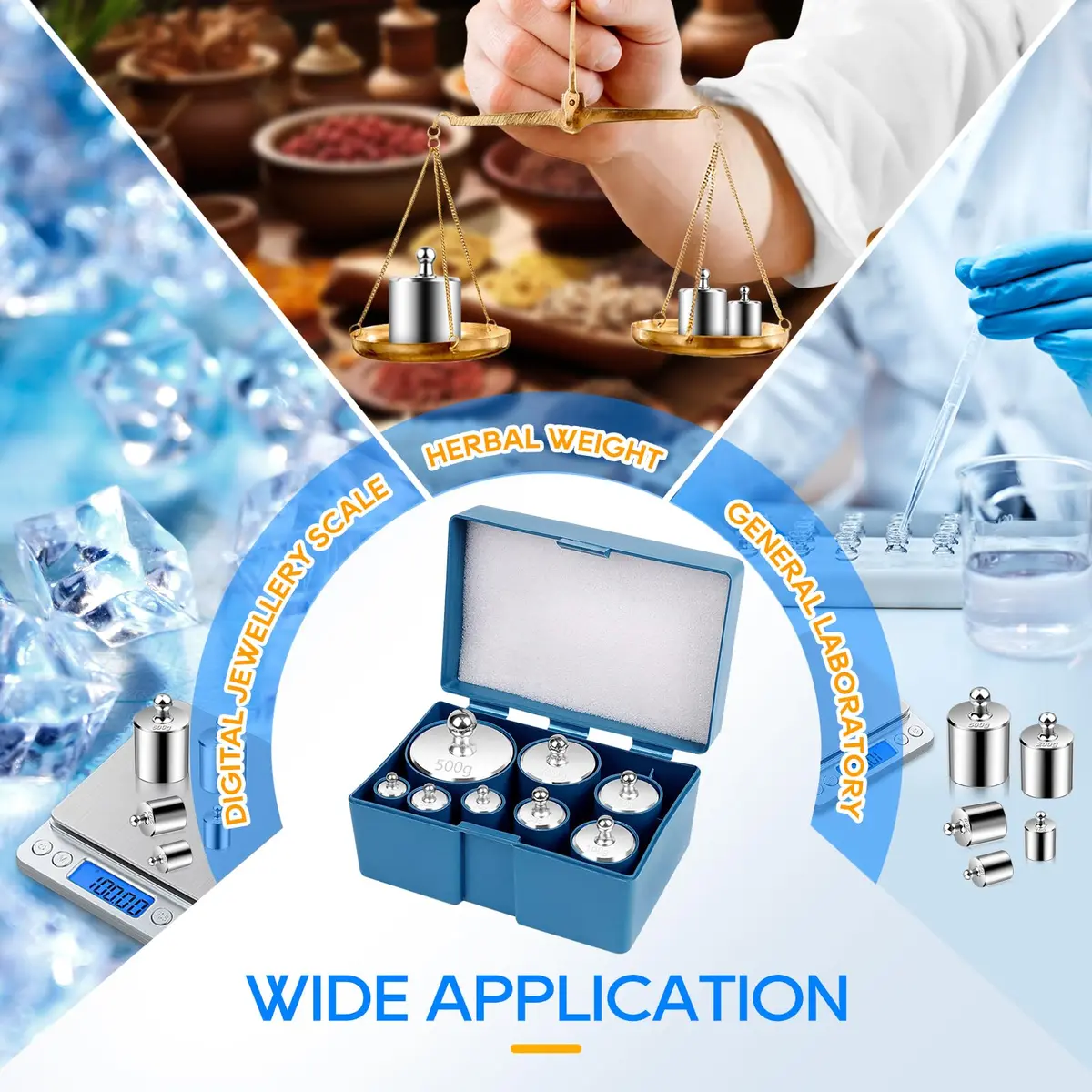 UCEC Calibration Weight Set 1000g with Case and Tweezers | Precision Measuring for Digital Scales - view 7