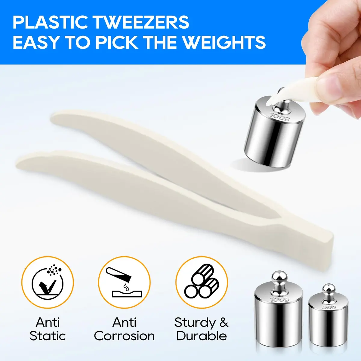 UCEC Calibration Weight Set 1000g with Case and Tweezers | Precision Measuring for Digital Scales - view 4