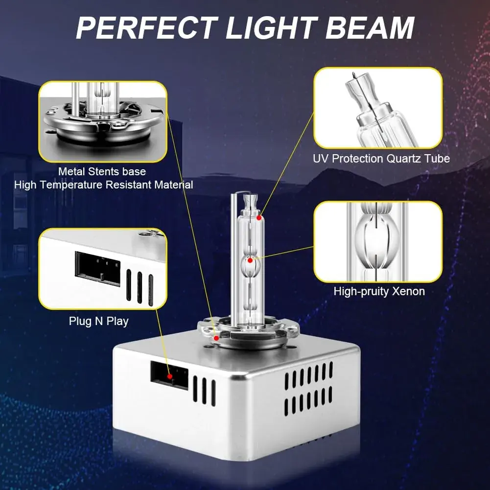 Erato D5S Xenon Headlight Bulbs 6500K Cool White (156 g / 0.35 lb) | Plug-and-Play HID Replacement for GMC Sierra & Terrain - view 5