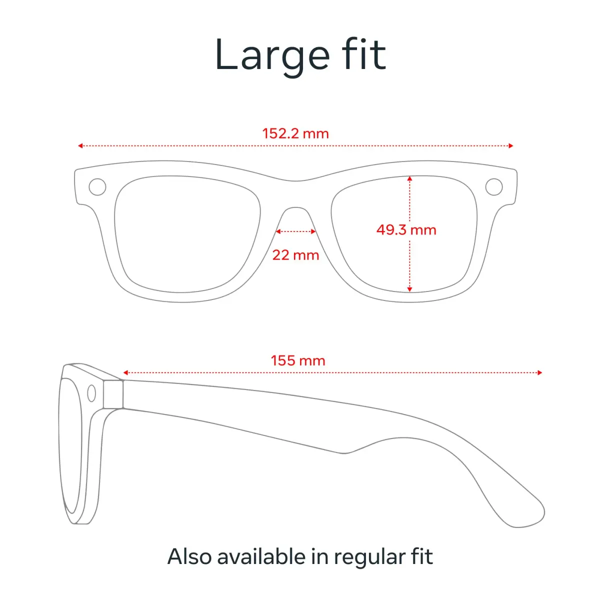 Meta Smart Glasses Wayfarer Matte Black Polarized Gradient Graphite Regular | Iconic Style with AI & Camera - view 5