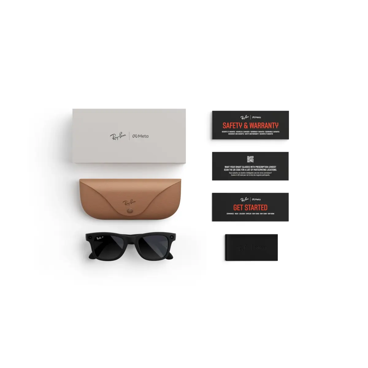 Meta Smart Glasses Wayfarer Matte Black Polarized Gradient Graphite Regular | Iconic Style with AI & Camera - view 3