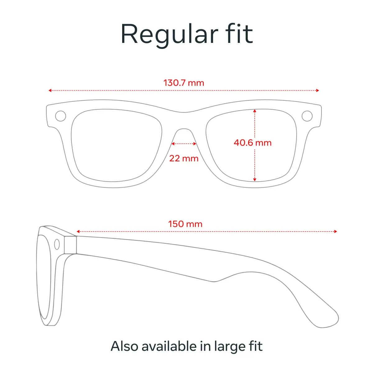Meta Smart Glasses Wayfarer Matte Black Polarized Gradient Graphite Regular | Iconic Style with AI & Camera - view 4