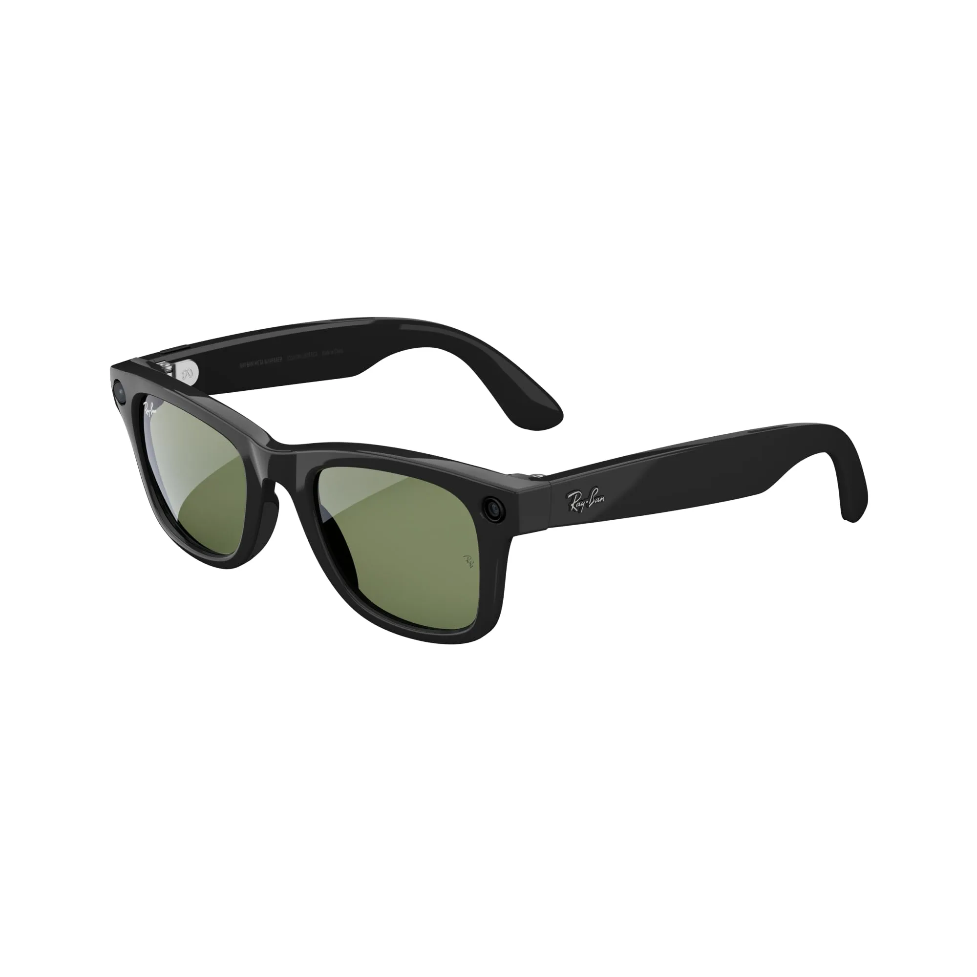 Meta Wayfarer Smart Glasses Large Shiny Black / G15 Green | Iconic Style Meets AI Assistant - main product image