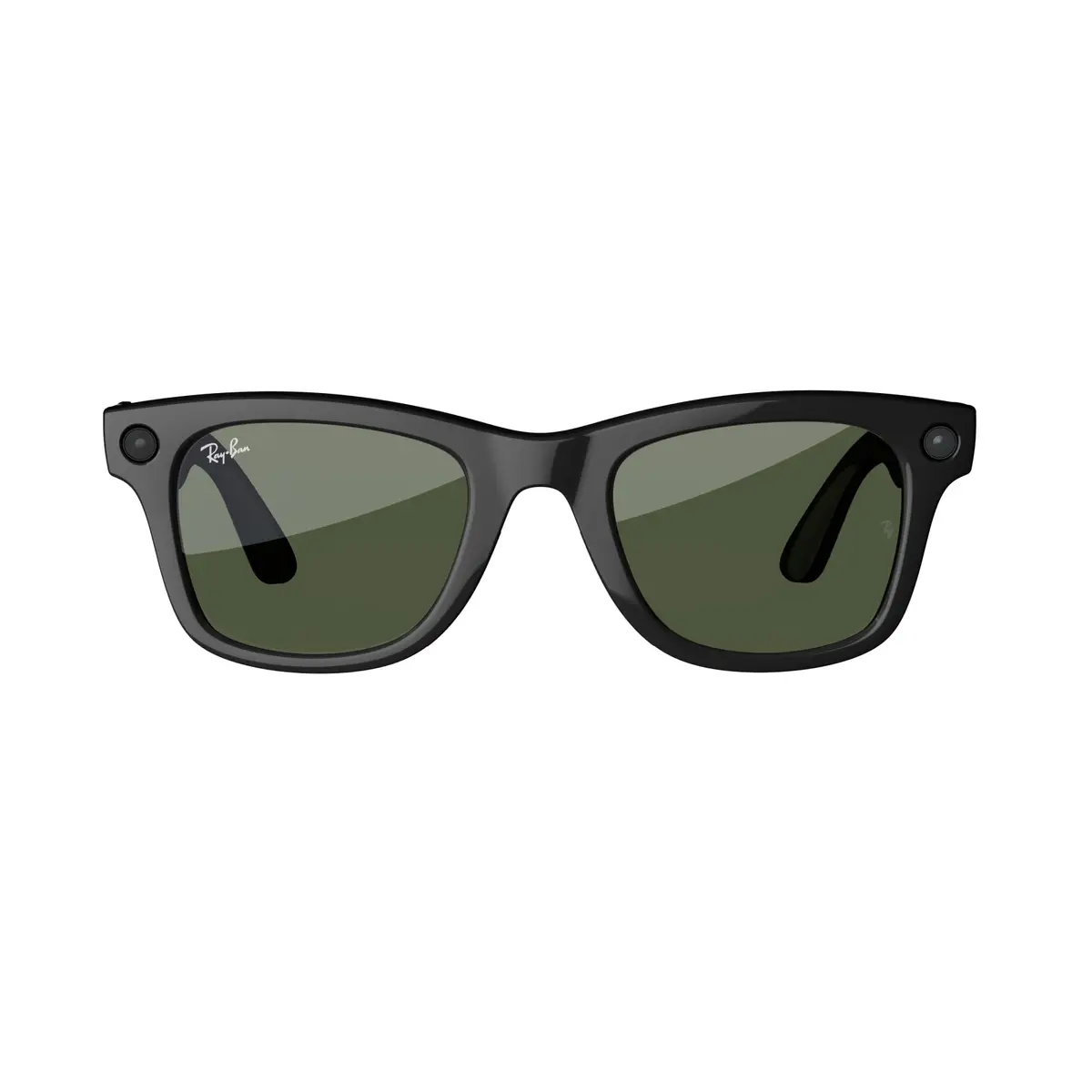 Meta Wayfarer Smart Glasses Shiny Black / G15 Green Large | Integrated Camera & AI Assistant - view 2