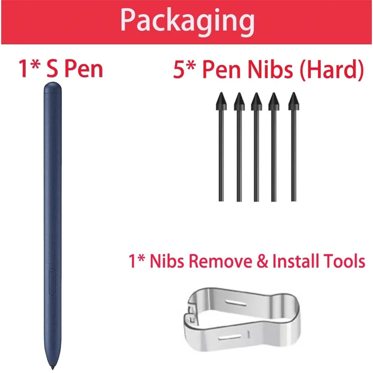 Qenw Replacement Stylus Pen for Samsung Galaxy Tab S10 S9 S8 S7 S6 Lite, 4096 Pressure Levels, Navy Blue | Compatible with All Samsung Tab S Series - view 5
