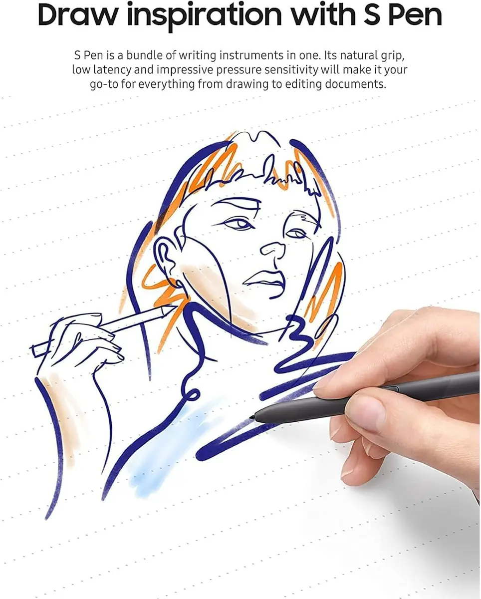 Qenw Replacement Stylus Pen for Samsung Galaxy Tab S10 S9 S8 S7 S6 Lite, 4096 Pressure Levels, Navy Blue | Compatible with All Samsung Tab S Series - view 4