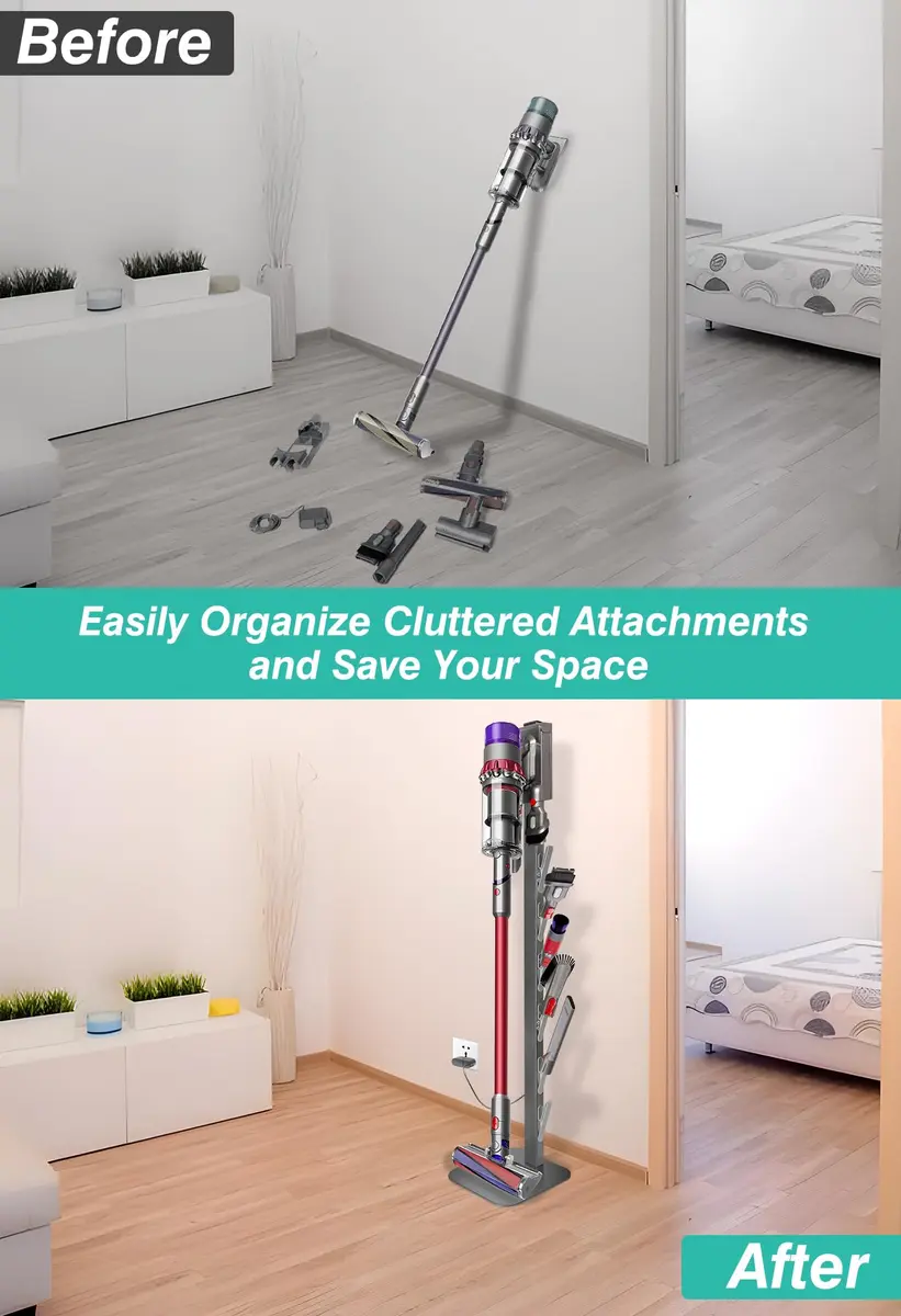 Haturi Freestanding Vacuum Stand for Dyson Cordless Stick Vacuums | 175 cm (69 inches) Tall - view 7