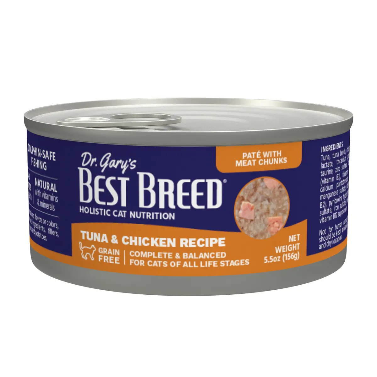 Best Breed Dr. Gary's Tuna & Chicken Canned Food for Cats - 24 x 5.5 oz. | Complete Carnivore Meal with Omega-3 - main product image