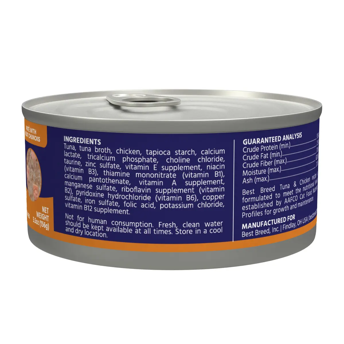Best Breed Dr. Gary's Tuna & Chicken Canned Food for Cats - 24 x 5.5 oz. | Complete Carnivore Meal with Omega-3 - view 2