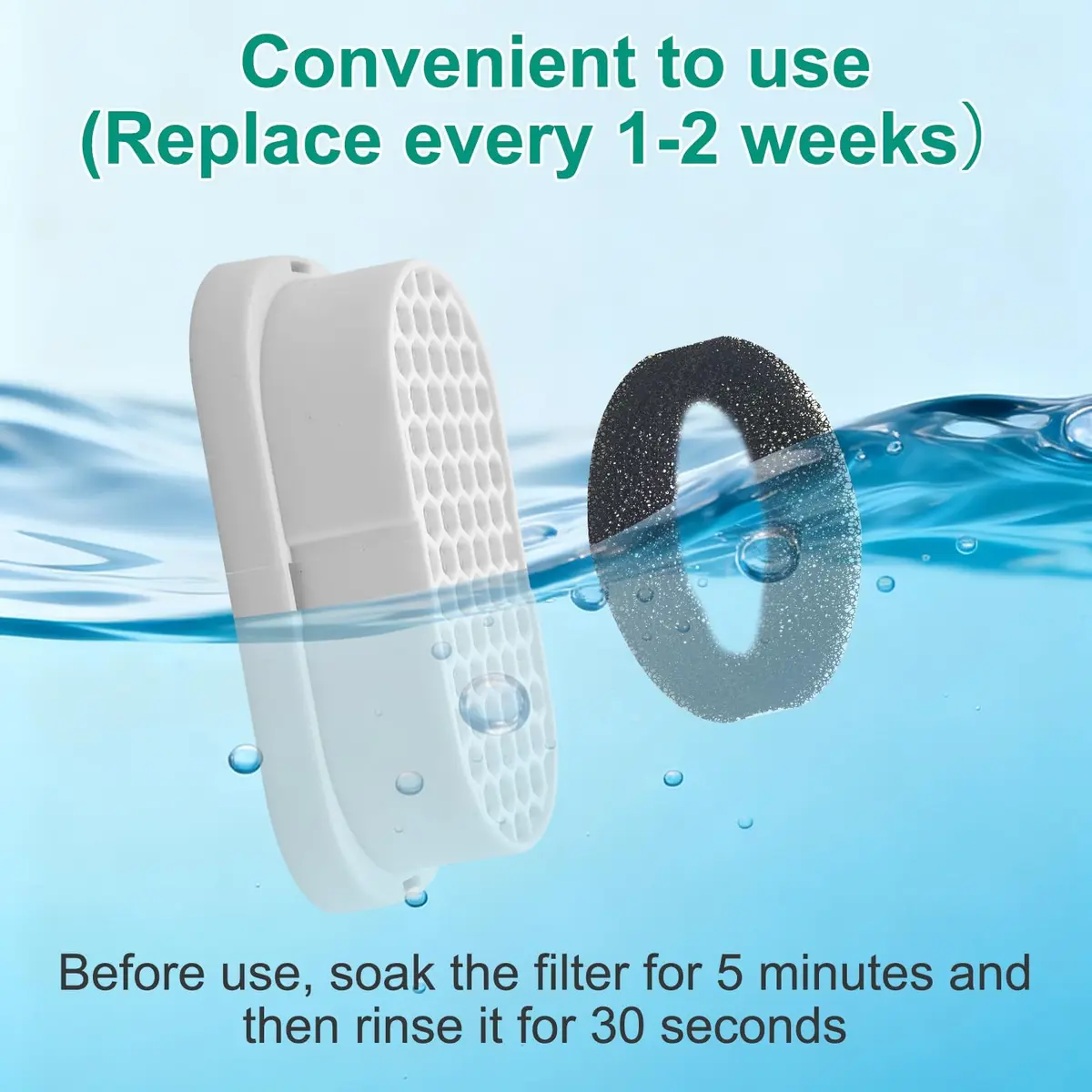 Pure Realm Cat Fountain Filters 6 Pack | Activated Carbon & Manganese Sand Odor Control - view 5