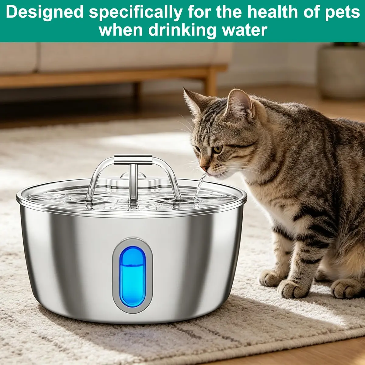 Pure Realm Cat Fountain Filters 6 Pack | Activated Carbon & Manganese Sand Odor Control - view 6