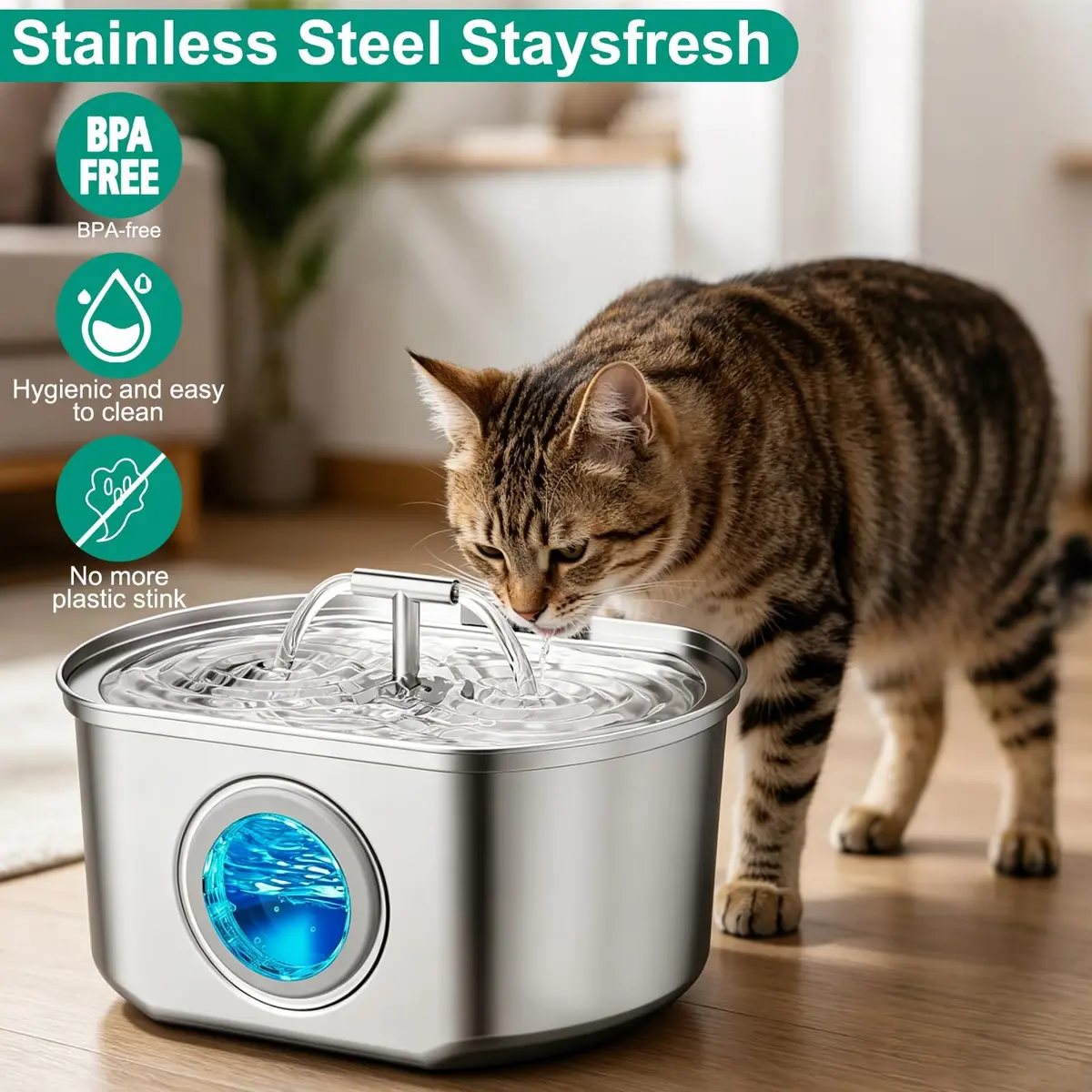Pure Realm Cat Fountain Filters 6 Pack | Activated Carbon & Manganese Sand Odor Control - view 4