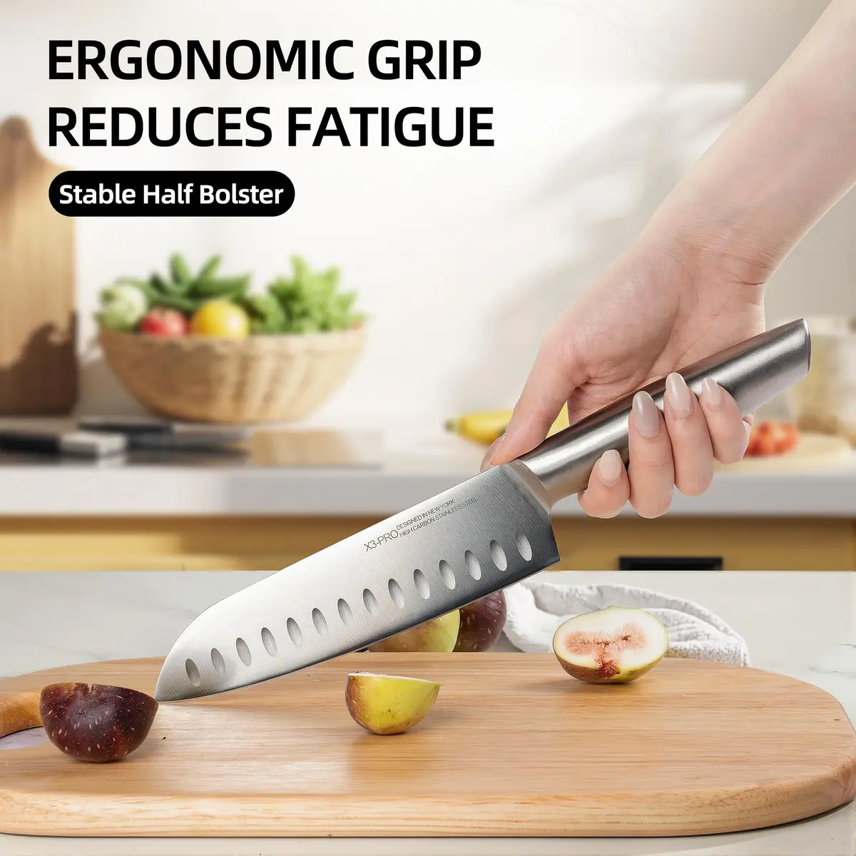 KnifeSaga 14 Pcs Knife Set with Block, Premium, Razor Sharp, Japanese Steel | 14-Piece Kitchen Knife Collection - view 3
