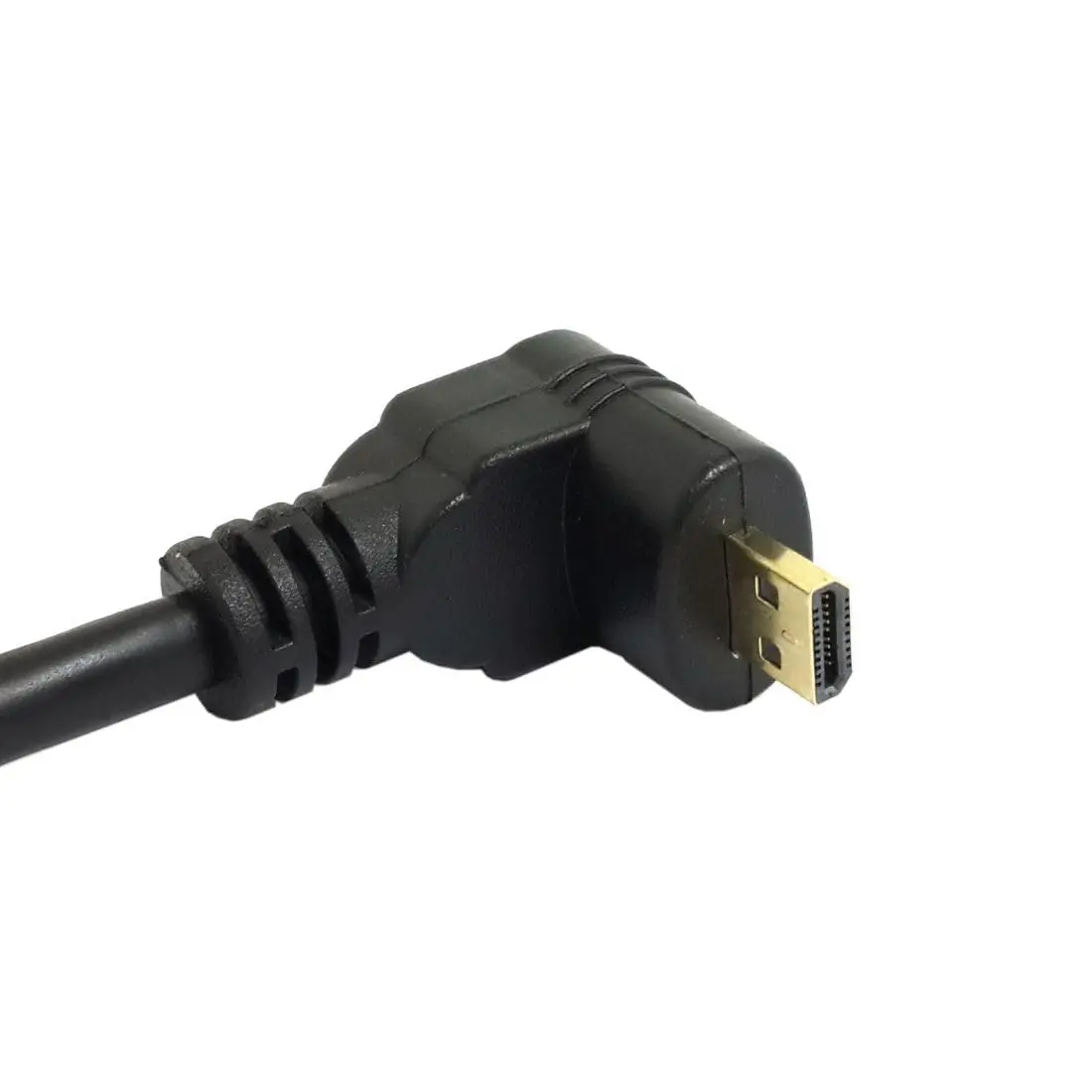 chenyang Micro HDMI Male to HDMI Female 4K60hz HDTV 90 Degree UP Angled Cable Adapter for Displays Monitor Camera 10cm | True HD Connection - view 7