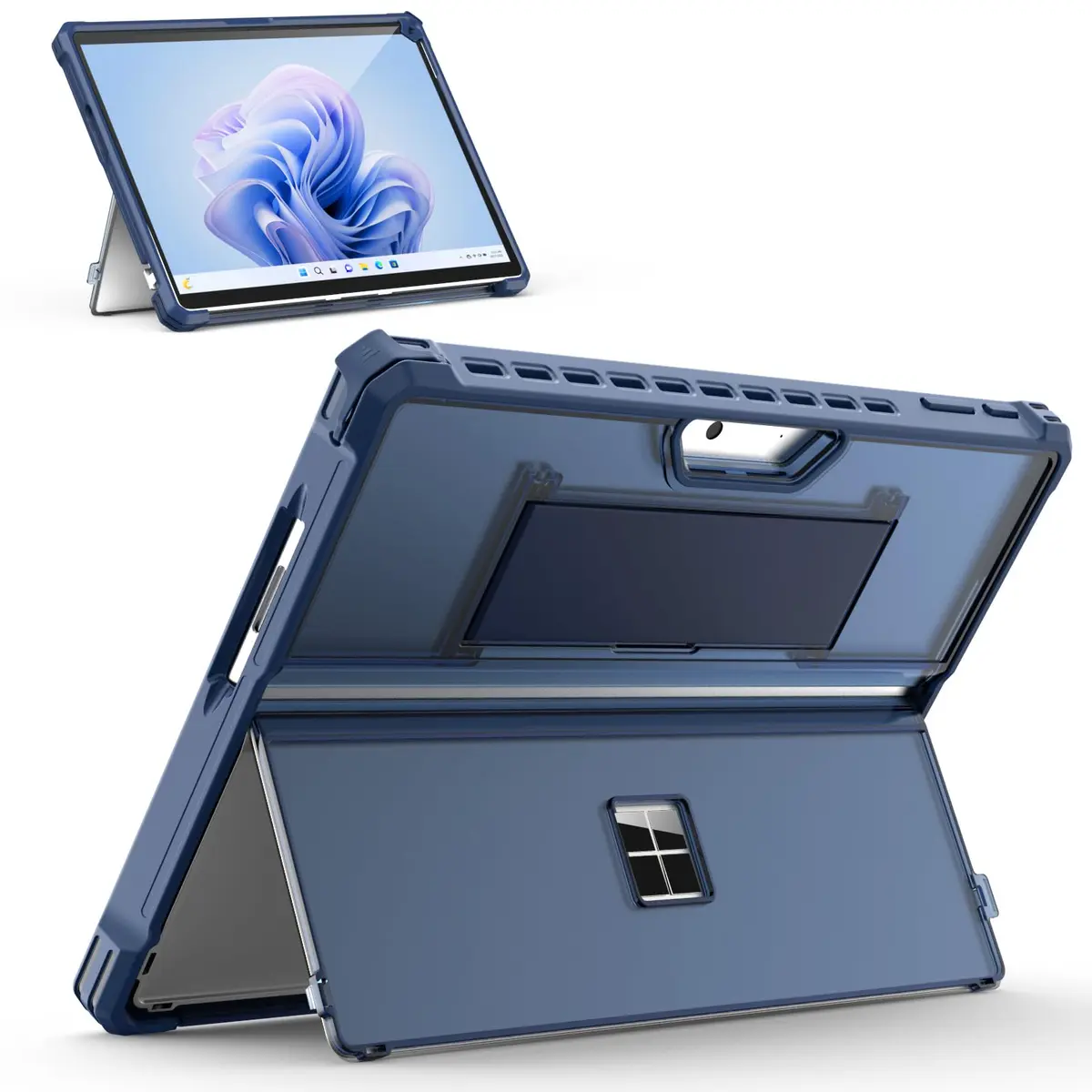MoKo Blue Hybrid Protective Case for 13" Microsoft Surface Pro 12th 2026, Surface Pro 11/10/9 | Shockproof Kickstand Hand Strap - main product image