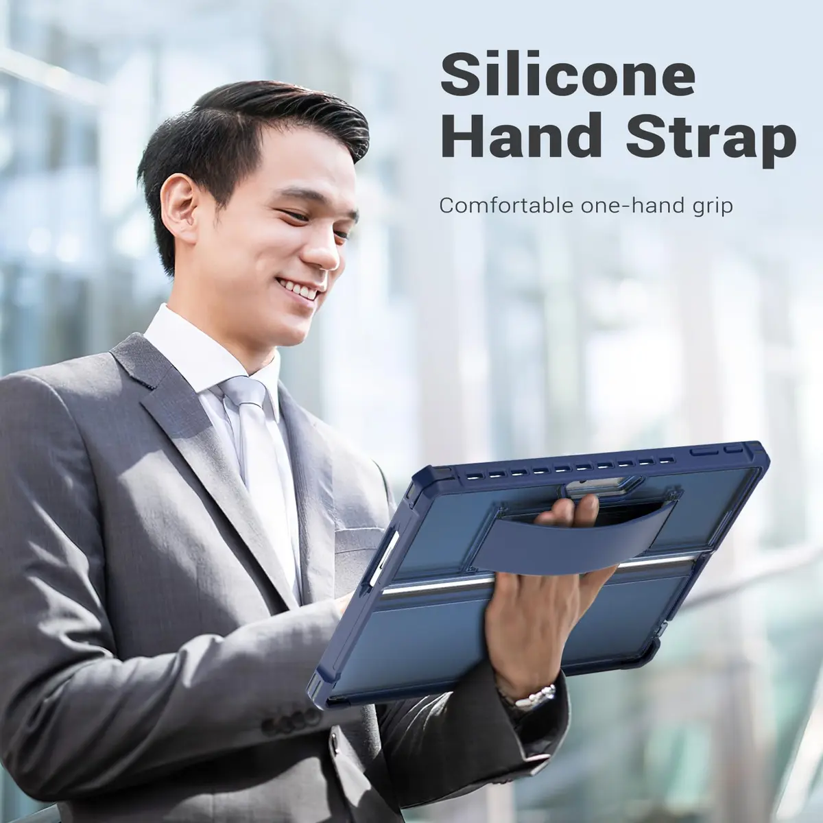 MoKo Blue Hybrid Protective Case for 13" Microsoft Surface Pro 12th 2026, Surface Pro 11/10/9 | Shockproof Kickstand Hand Strap - view 7
