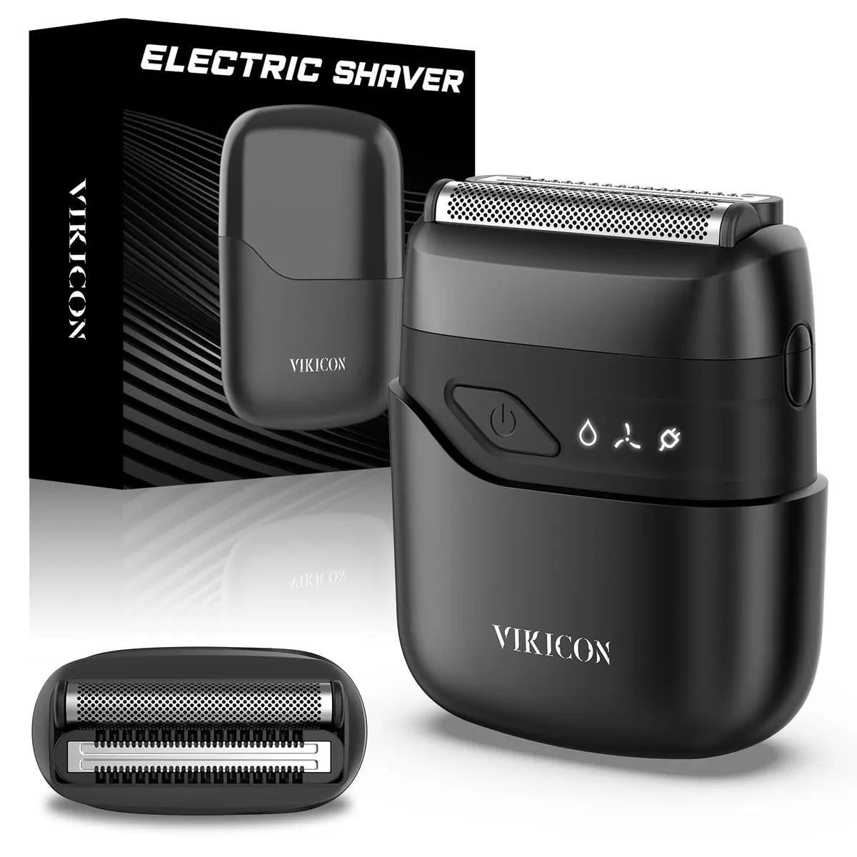 VIKICON Electric Foil Shaver for Men | Compact Portable Razor for Face - main product image
