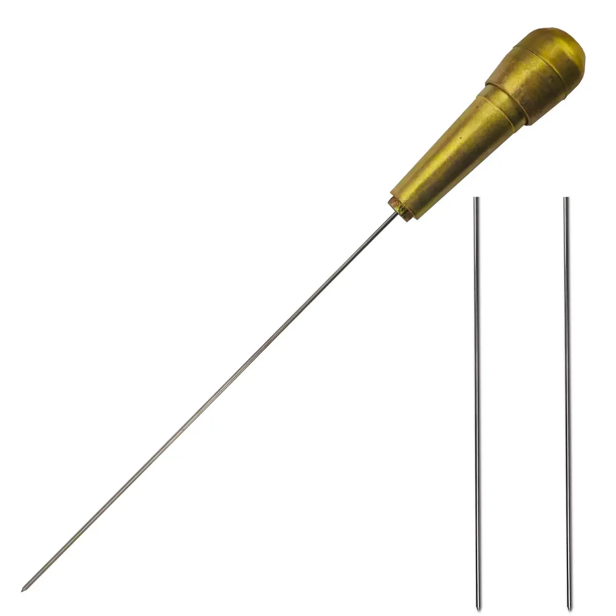 Asbrot Upgrade 3P - Poke Pin Pusher, 3D Printer Nozzle Cleaning Kit, Zinc Alloy Handle with 3 Pin, Dia 1.6mm by L 210mm - main product image
