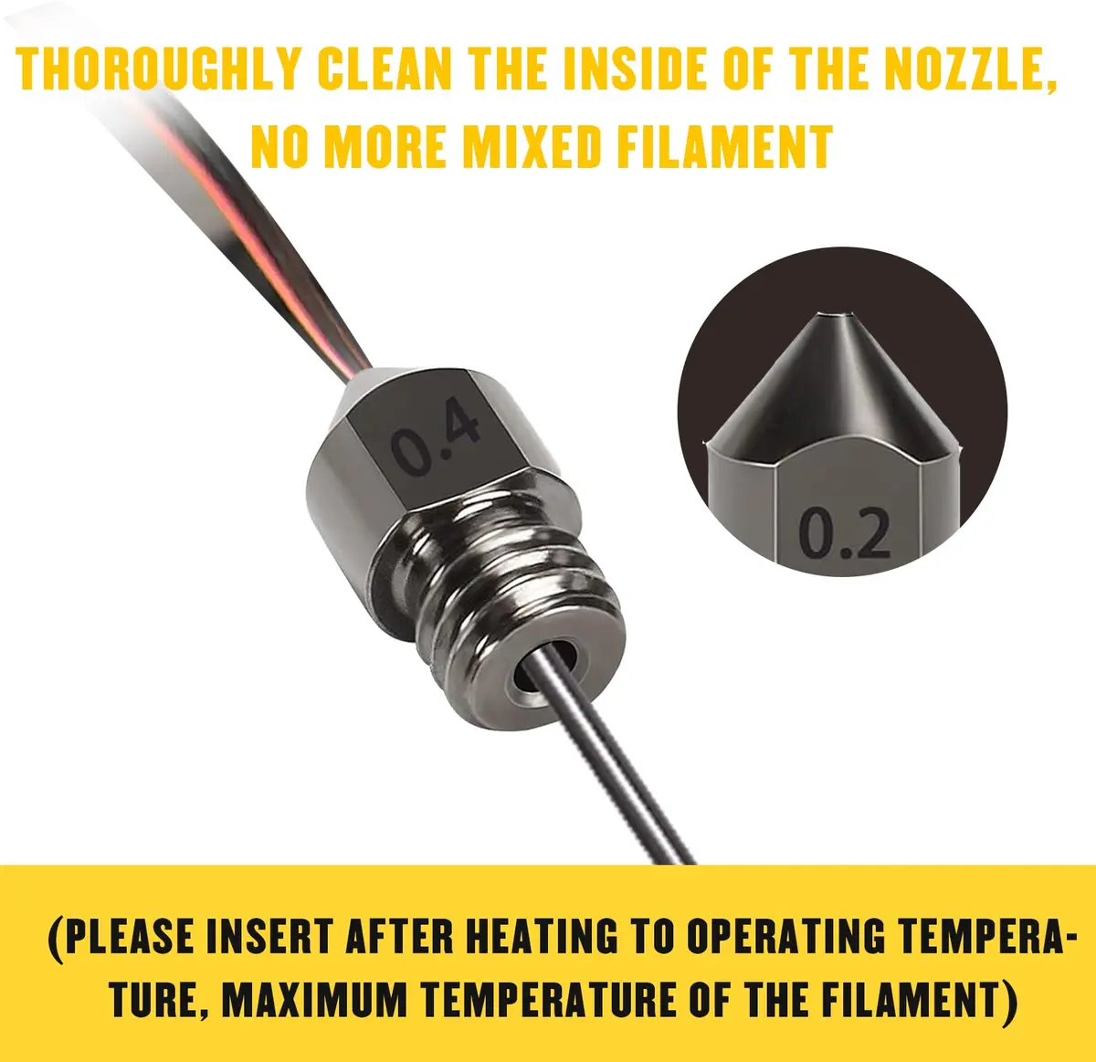 Asbrot Upgrade 3P - Poke Pin Pusher, 3D Printer Nozzle Cleaning Kit, Zinc Alloy Handle with 3 Pin, Dia 1.6mm by L 210mm - view 4