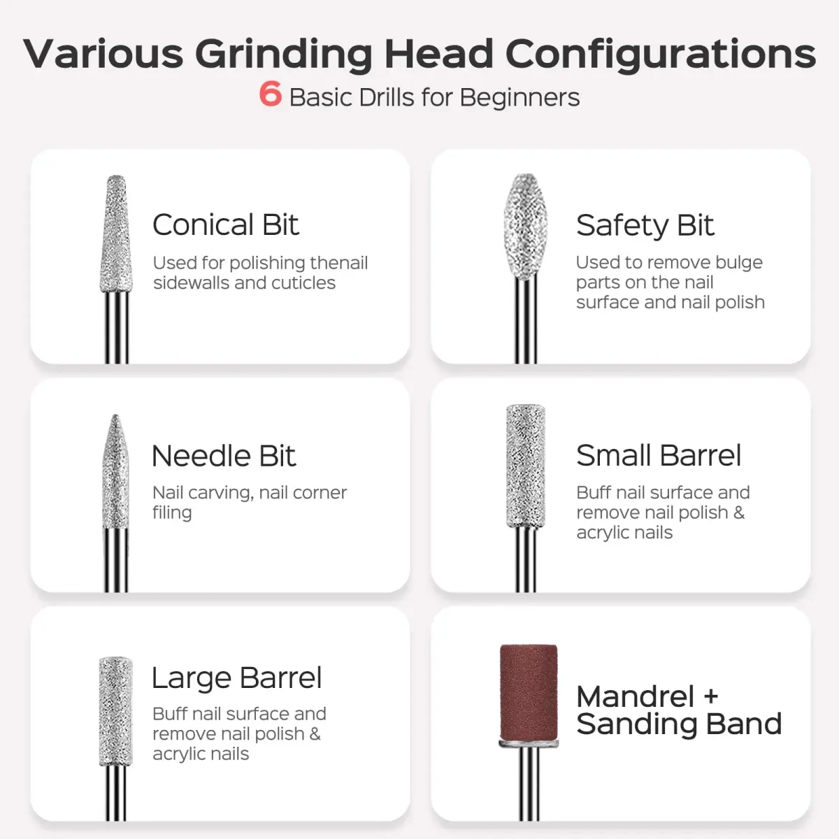 COSLUS C42 Cordless Nail Drill File with Stepless Precise Speed Control, 5.61 oz (159 g) | Professional Manicure Pedicure Tool - view 8