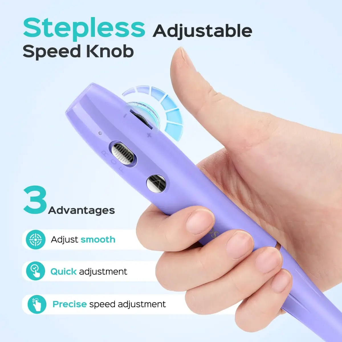 COSLUS C42 Cordless Nail Drill File with Stepless Precise Speed Control, 5.61 oz (159 g) | Professional Manicure Pedicure Tool - view 3