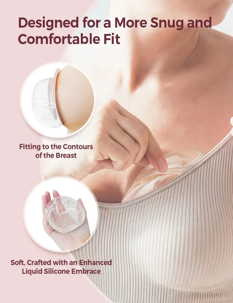 Momcozy Breast Milk Collector 90ml (3oz) | Passive Collection for High Milk Supply - view 2