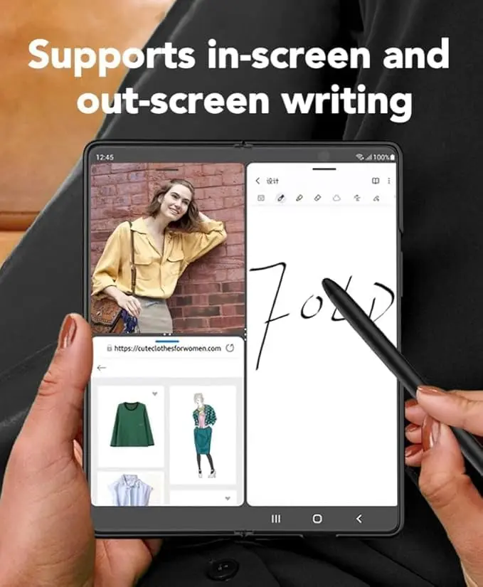 YJSK Stylus Pen Compatible with Galaxy Z Fold 7 | Double Screen Support, Gray - view 4