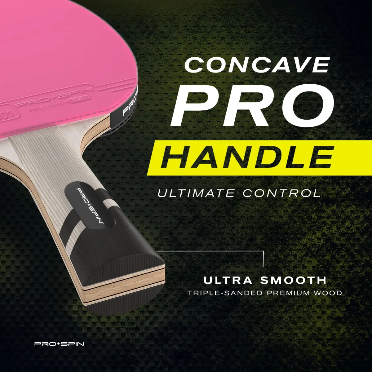 PRO-SPIN Carbon Fiber Table Tennis Racket | 7-Ply Blade, ITTF Approved Rubber, 2.0mm Sponge, Pink 1-Pack - view 4