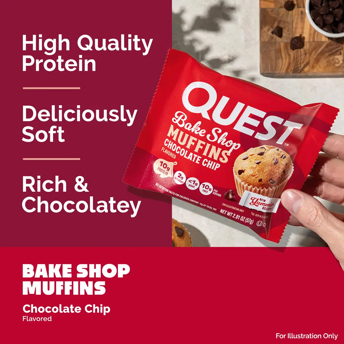 Quest Chocolate Chip Muffin 8 Count | 10g Protein, Low Carb & Sugar (en_US) - view 4