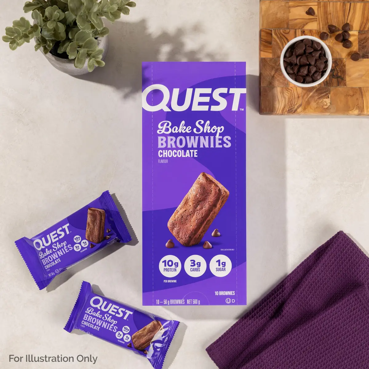 Quest Chocolate Brownie Protein Snack 10 Count | 10g Protein, 2g Net Carbs - view 5