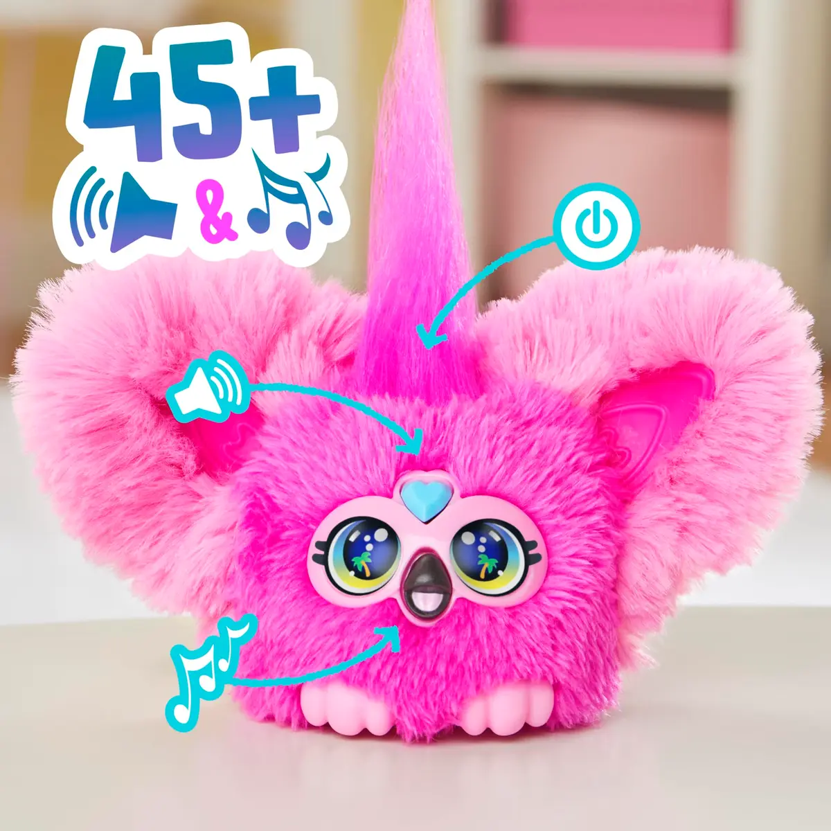 Furby Furblets Flo-Flo Mini Friend | Electronic Plush Toy, Pink Flamingo, Series 5, Ages 6+ - view 3